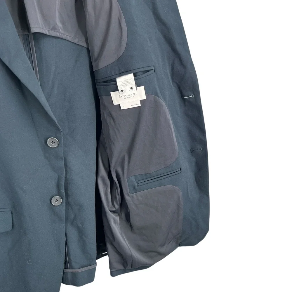 Ministry of Supply Blazer Blue 2-Button Tech Suit‎ Jacket Men's 44 Double Vent